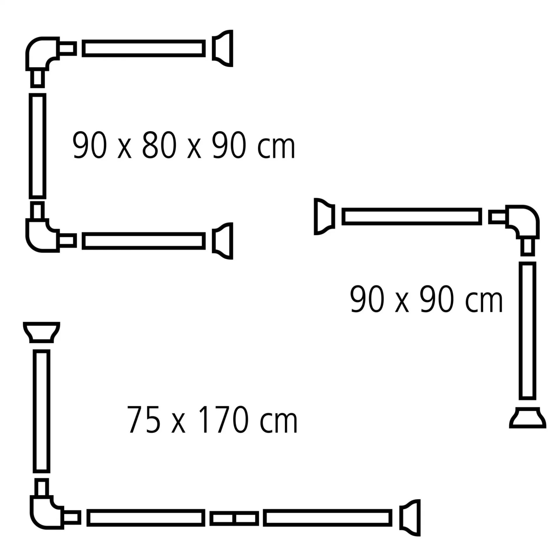 Kleine Wolke Duschvorhangstange 25 Mm Chromfarben In 3 Varianten Nutzbar 0345101001 7085746