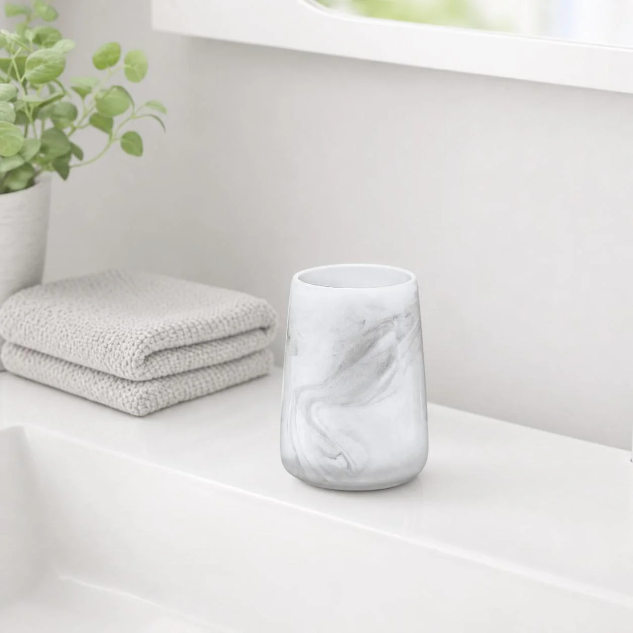 Kleine Wolke Zahnputzbecher Marble Anthrazit 5854901852 2272823210504