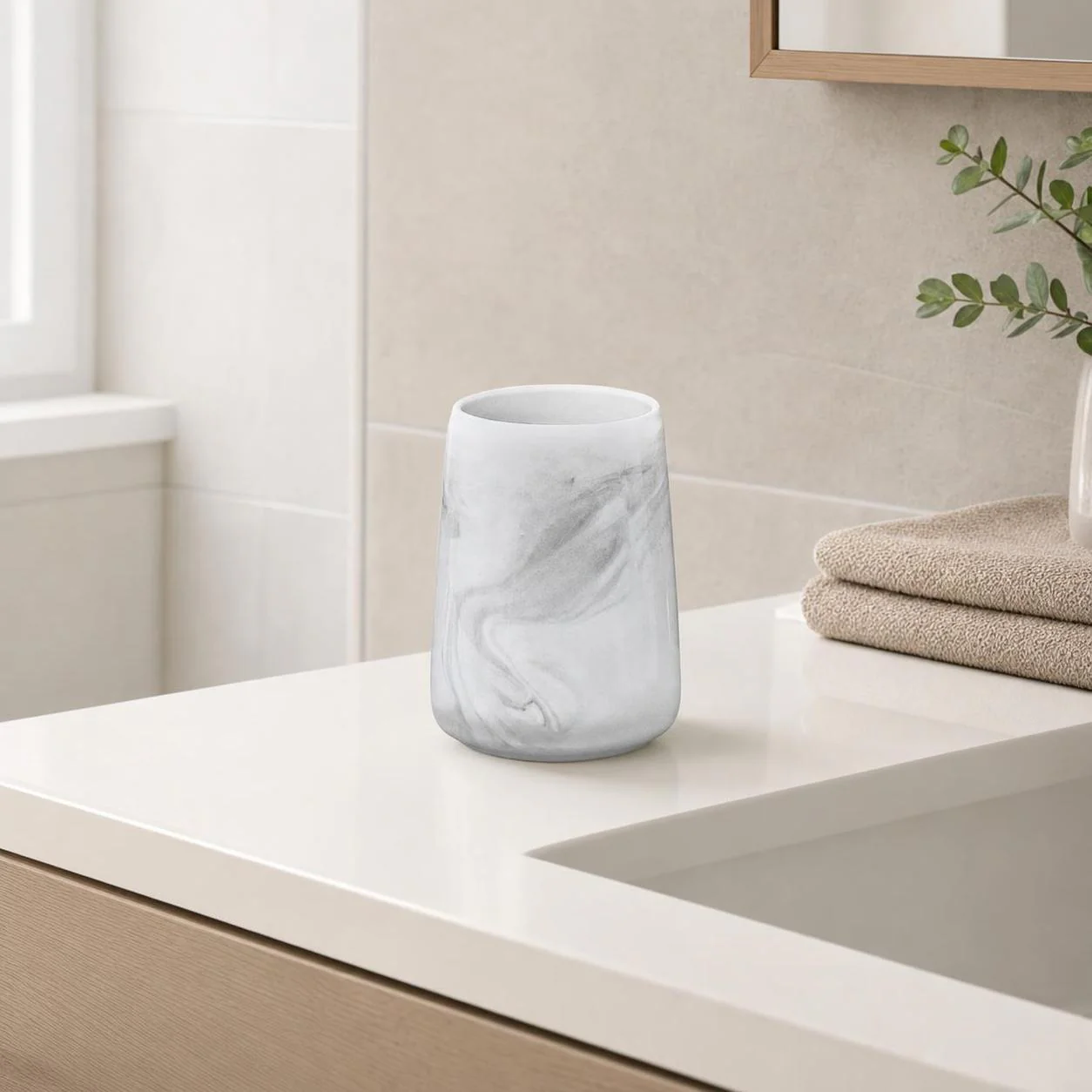 Kleine Wolke Zahnputzbecher Marble Anthrazit 5854901852 2274823210506