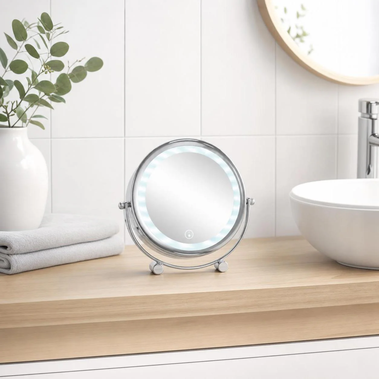 Kleine Wolke Led Kosmetikspiegel Bright Mirror Shorty Silberfarben 5886124886 3391823211623