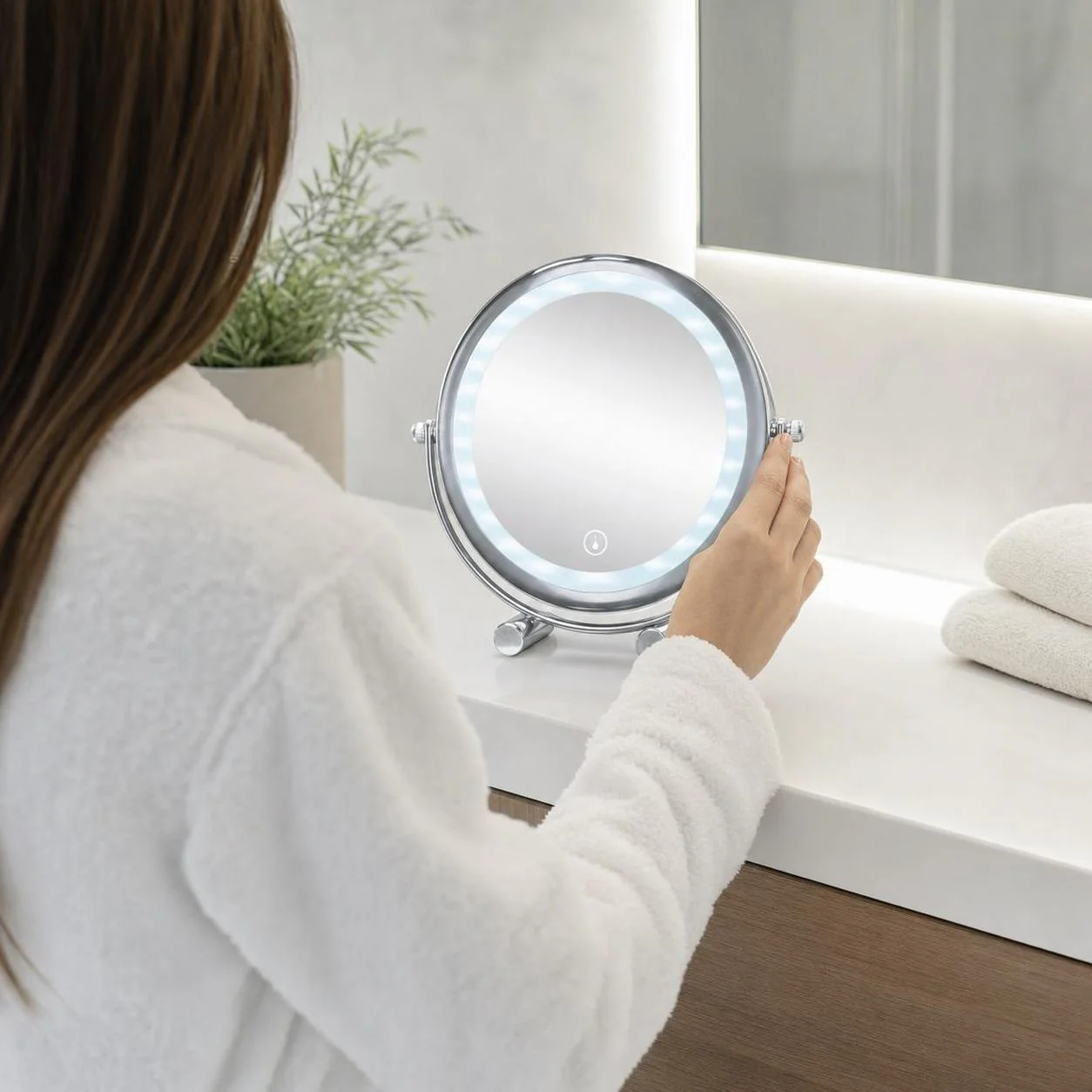 Kleine Wolke Led Kosmetikspiegel Bright Mirror Shorty Silberfarben 5886124886 3418823211650
