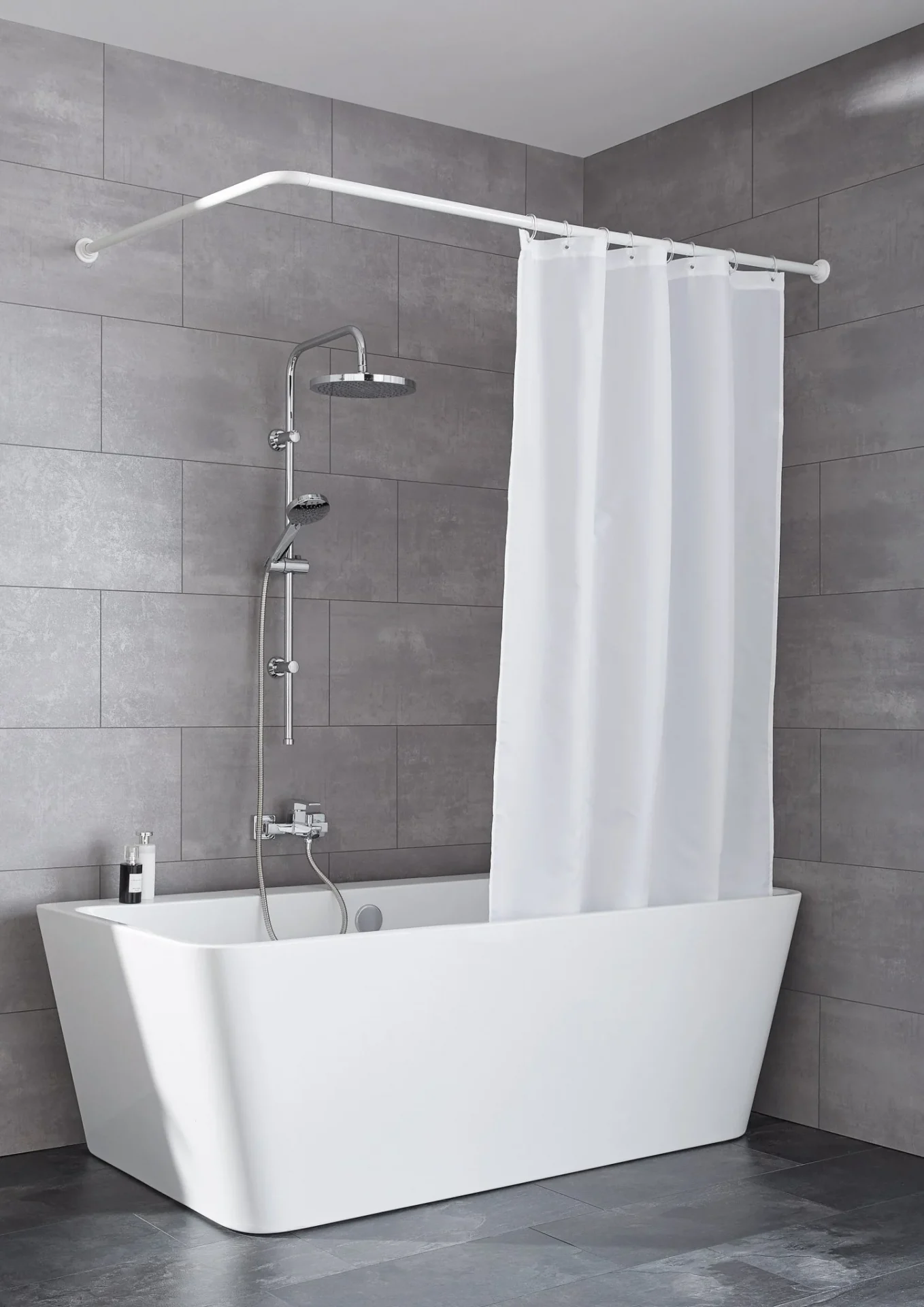 Kleine Wolke Duschvorhangstange 25 Mm Weiss In 3 Varianten Nutzbar 0345100001 6246090